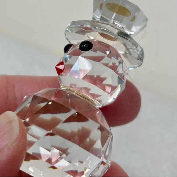 Timeless Treasures Snowman Figurine Cut Crystal Ornament Christmas Holiday Decor - Picture 10 of 11